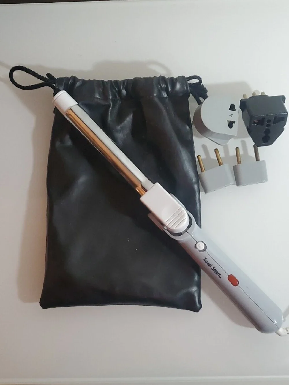 Franzus Travel Smart Compact Curling Iron for International Travel Foldable EUC